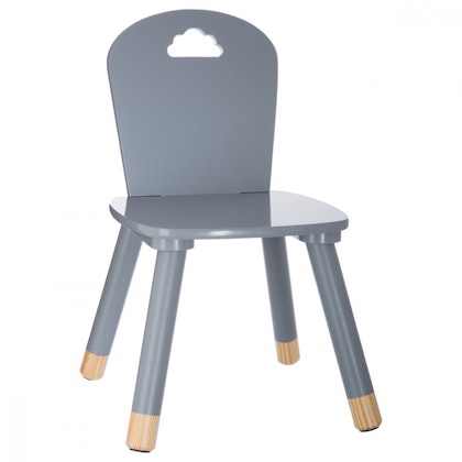 Grey wooden chair for the children's room