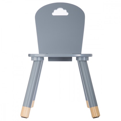 Grey wooden chair for the children's room