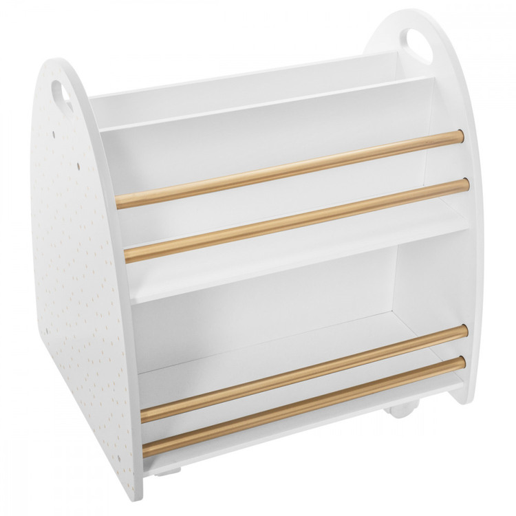 Double-sided white storage box for books for the children's room 