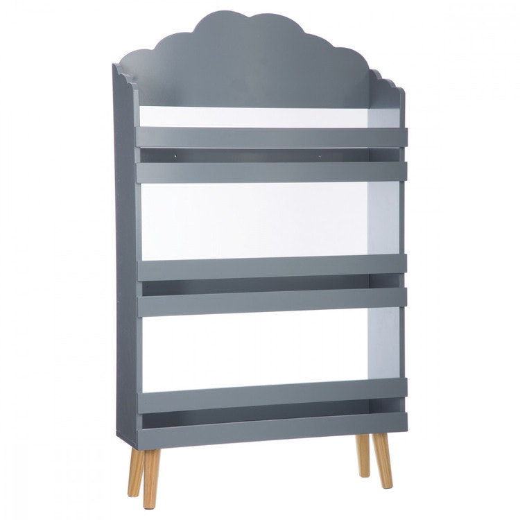 Bookcase cloud for the children's room, grey 