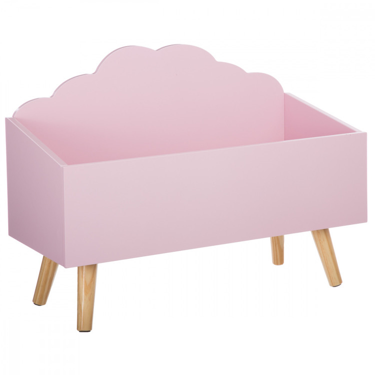 Förvaringslåda moln till barnrummet, rosa 