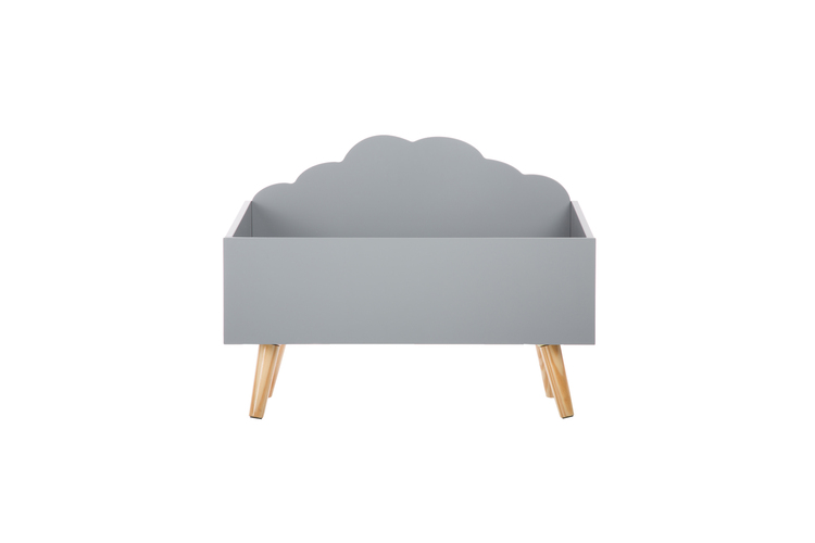 Förvaringslåda moln till barnrummet, grå 