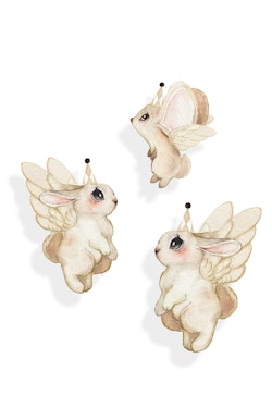 Mrs Mighetto, väggklistermärke 3-pack Baby friends