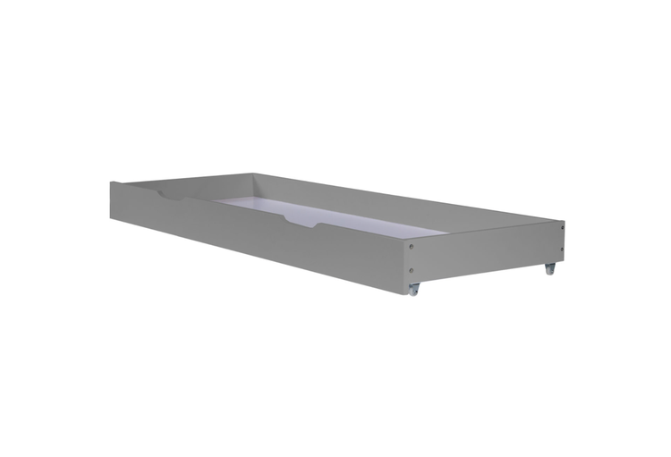 Grey bed drawer on wheels 