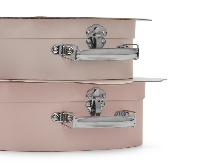 Jollein, storage box suitcase 2-pack, snail pale pink 