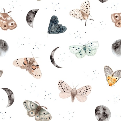 Dekorillo, wallpaper Magic butterfly white