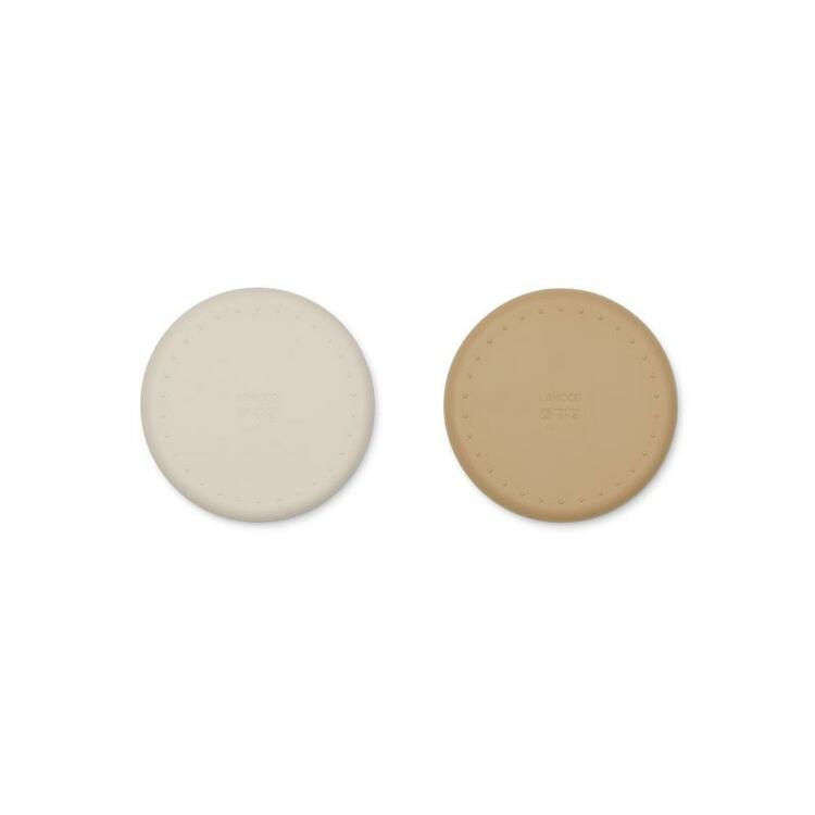 Liewood, Harvey 2-pack silicone plate with compartment, Sandy mix 