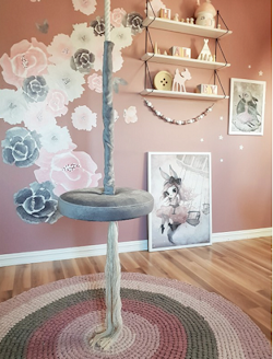 Bungee, round plate swing, grey