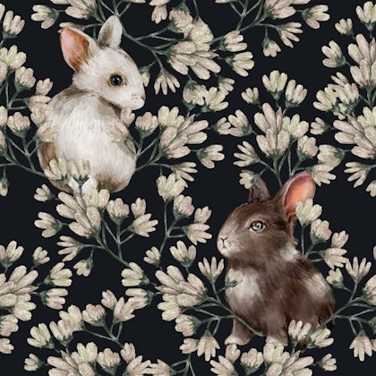 Dekorillo, wallpaper Rabbit world dark