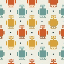 Dekorillo, wallpaper Vintage robots