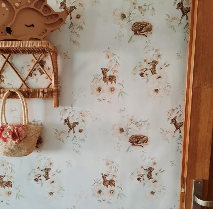 Dekorillo, wallpaper Spring deers 