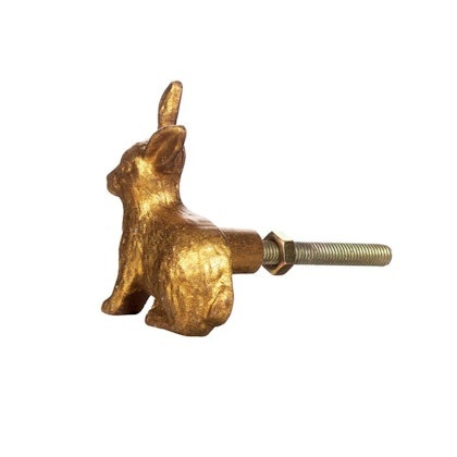 Sass & Belle, knob gold rabbit