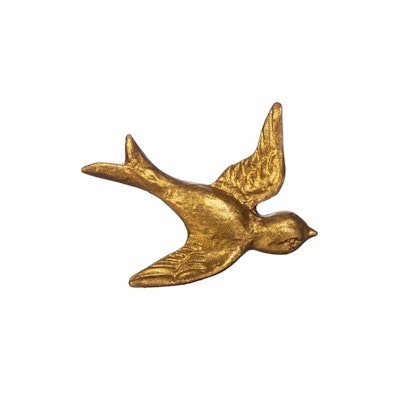 Sass & Belle, knob gold swallow