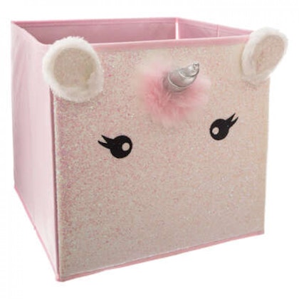 Storage basket pink unicorn