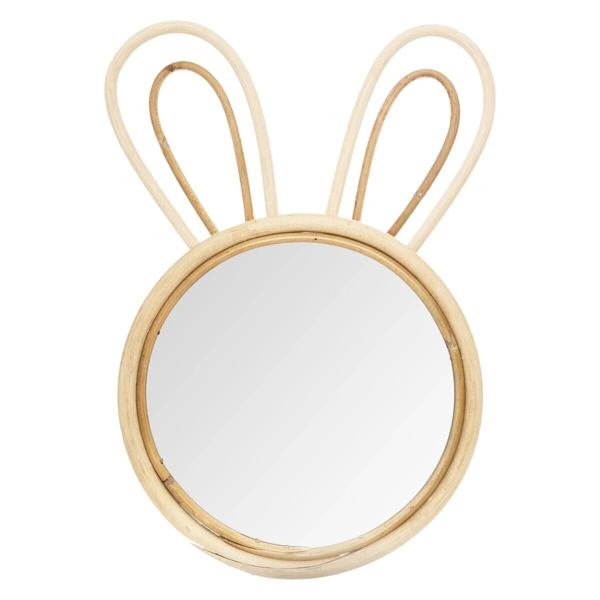 Rattan mirror, bunny 