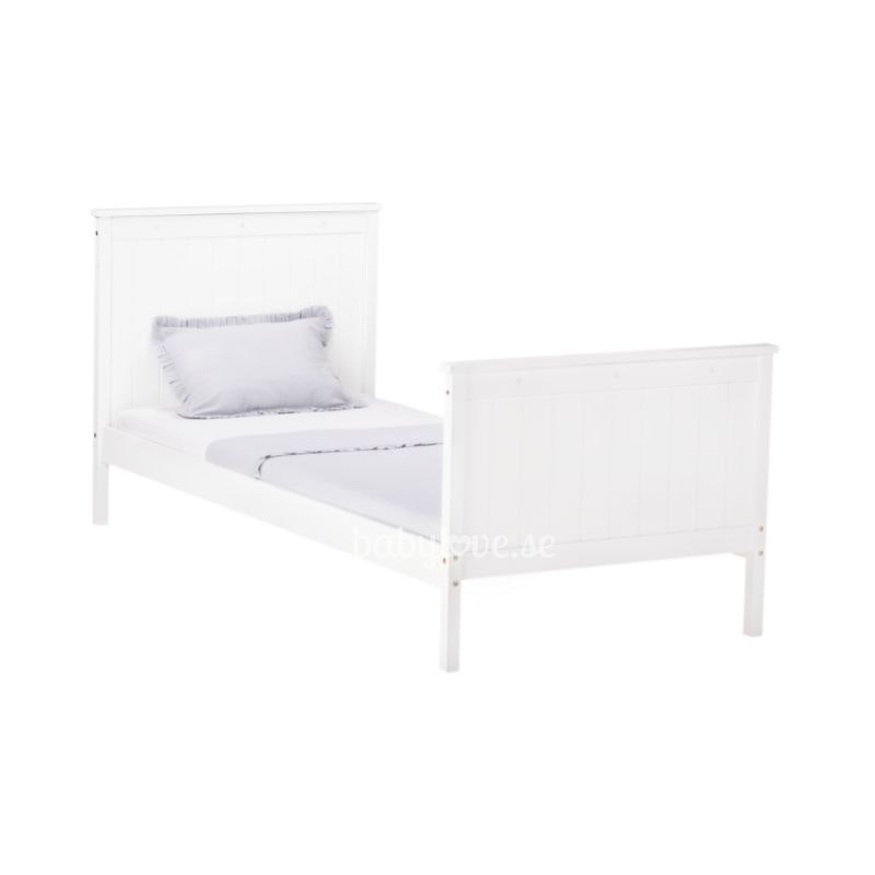 White single bed with headboard - 90x200 White single bed with headboard - 90x200