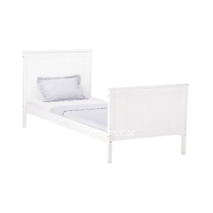 White single bed with headboard - 90x200
