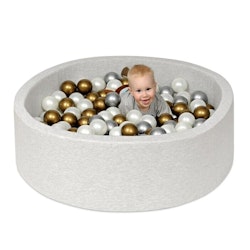 Ljusgrå bollhav BASIC, 90x30, med valfria bollar