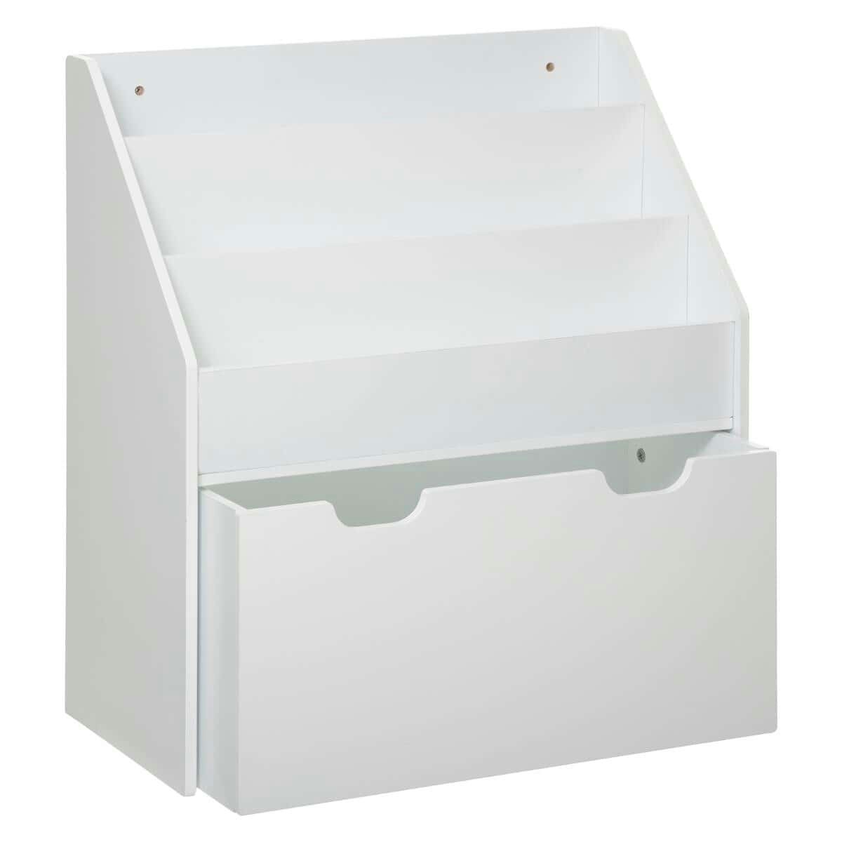White storage box for books for the children's room 