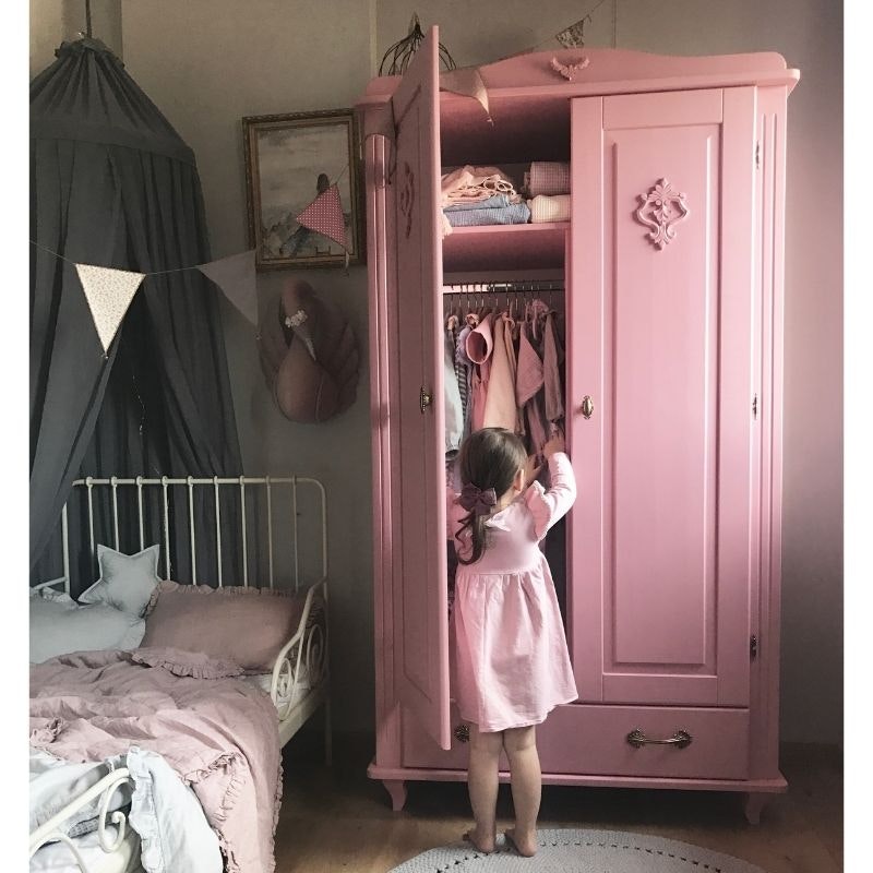 Charlotte, Pink wardrobe for the children's room - Babylove.se