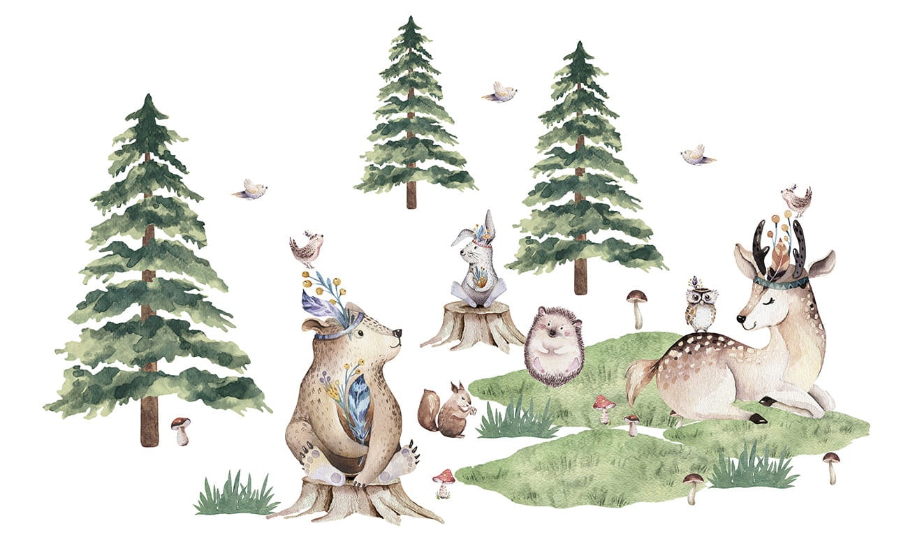 Wall stickers, Big forest friends Wall stickers, Big forest friends