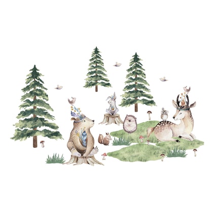 Wall stickers, Big forest friends