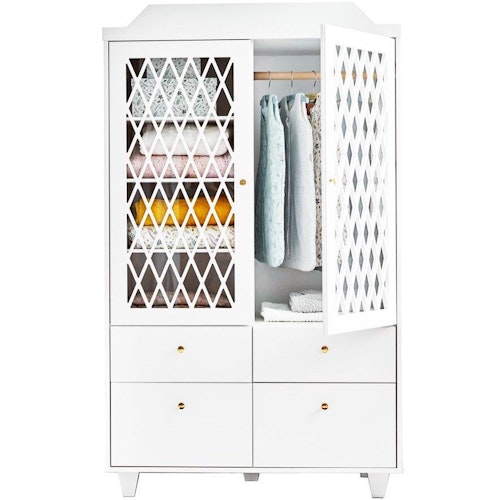 Cam Cam, Garderob Dubbel Harlequin Vit