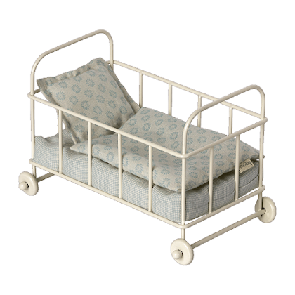 Maileg, Babycot/crib metal micro blue