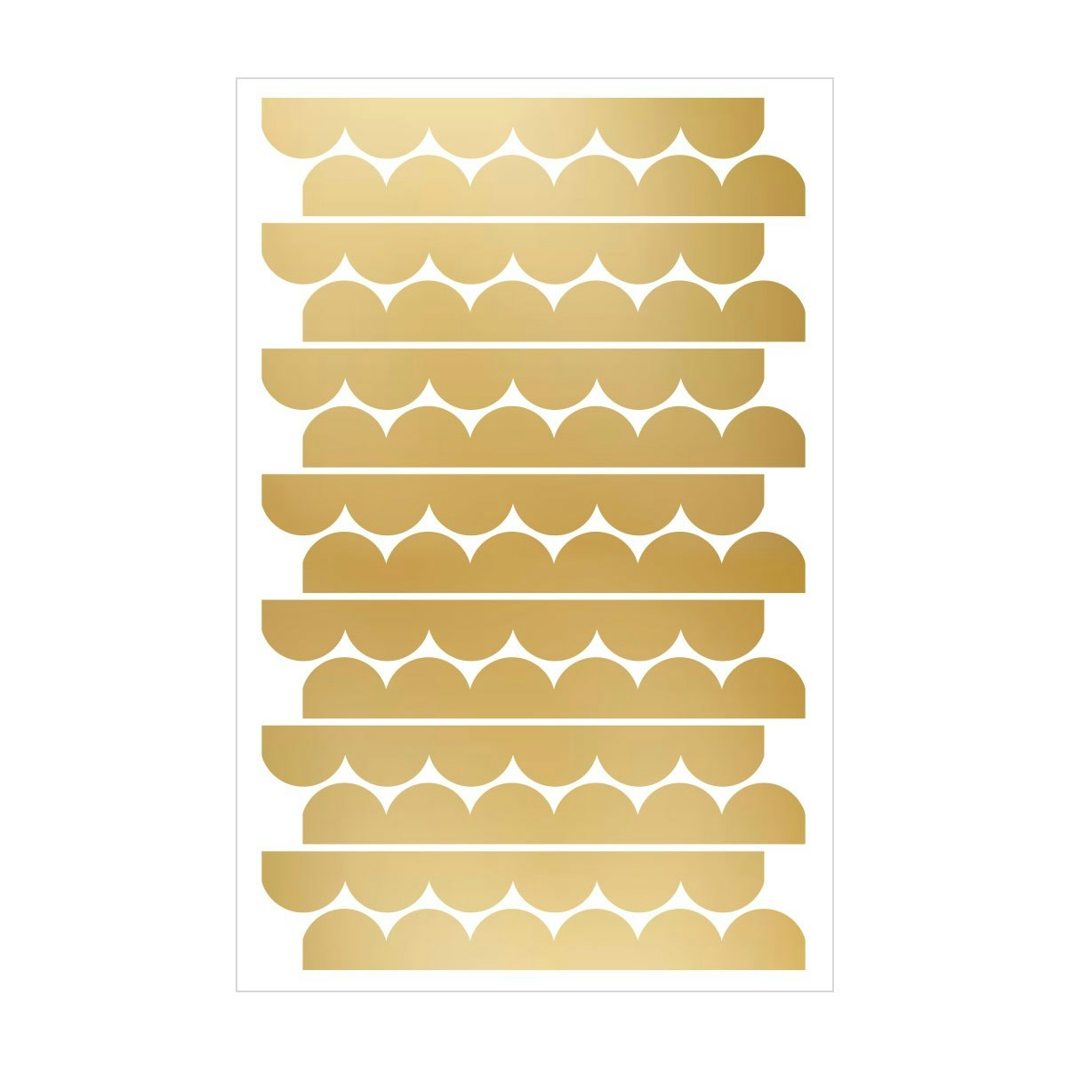 Dekornik, väggklistermärken Guld Cirklar Väggdekoration i form av remsor med guld halvcirklar
