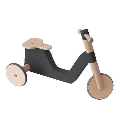 Sebra, trehjuling scooter svart 