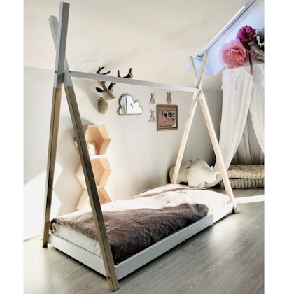 Tipi bed white / natural 90x190 cm