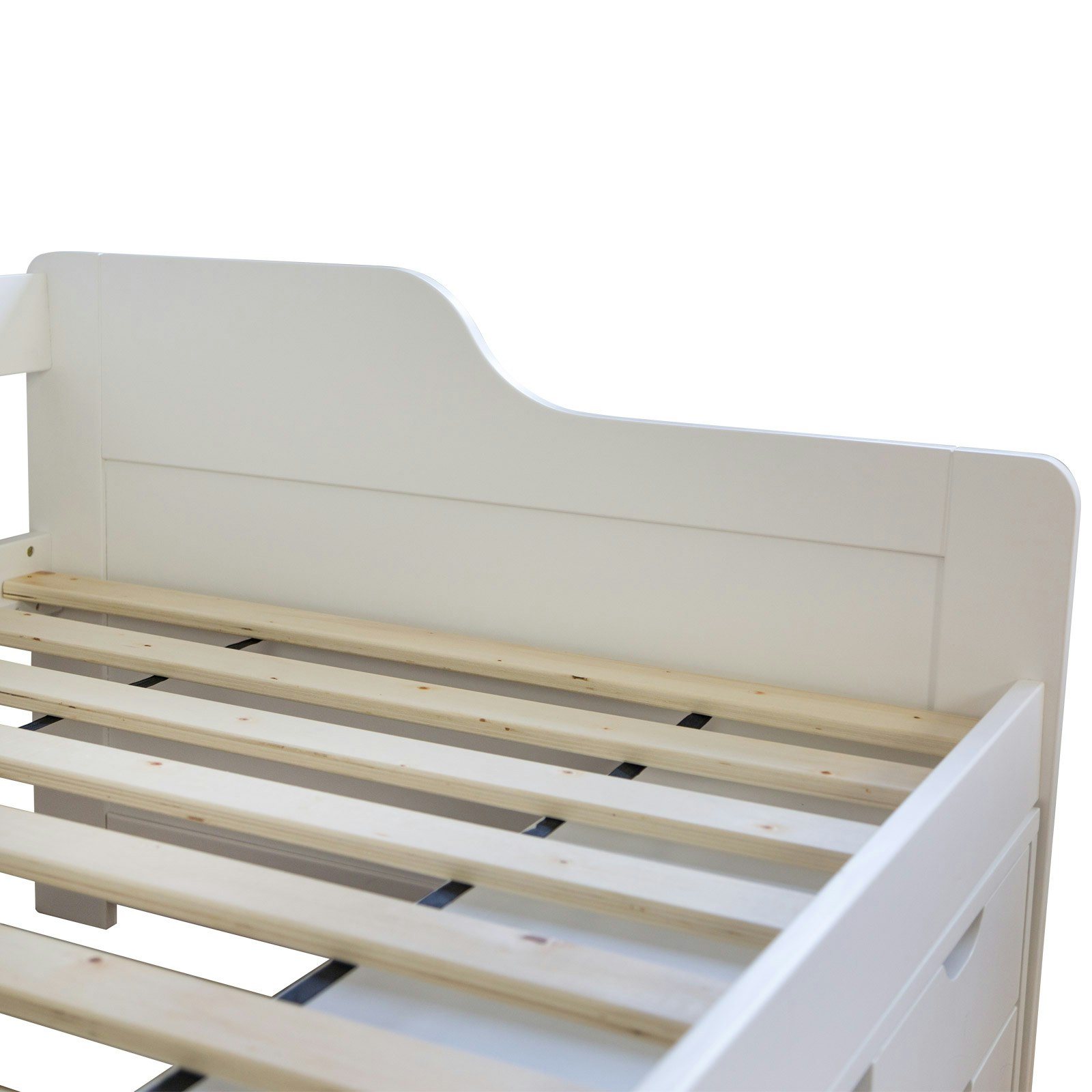White bed 90x200 with storage 