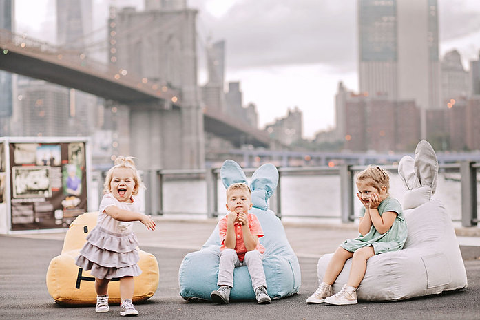 The Brooklyn Kids, Funny Bunny Bean bag, blue 