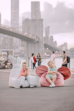The Brooklyn Kids, Ears Bean bag, burgundy