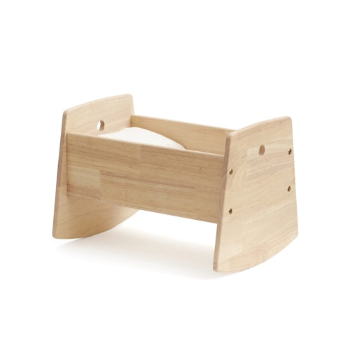 Kid's Concept, Doll cradle with bed set nature