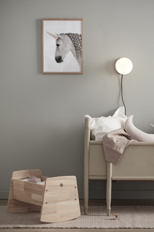 Kid's Concept, Doll cradle with bed set nature
