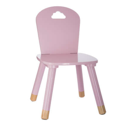 Pink wooden chair for the children's room