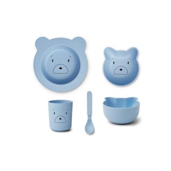 Liewood, Joana matset 4 delar, Mr Bear sky blue