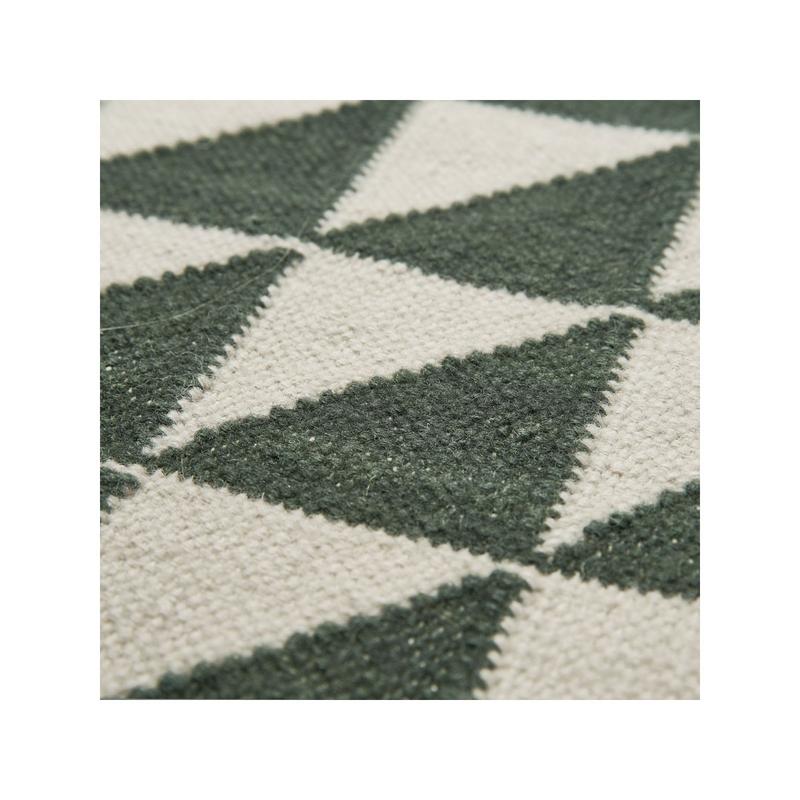 Liewood, Berlin carpet with fringes, Triangle hunter green mix 