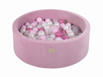 Meow, rosa velvet bollhav med 200 bollar, (pearl, transparent, pink, light pink)