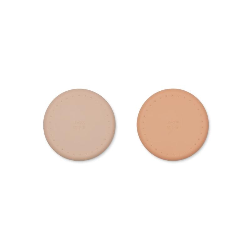 Liewood, Harvey 2-pack silicone plate with compartment, Rose mix 