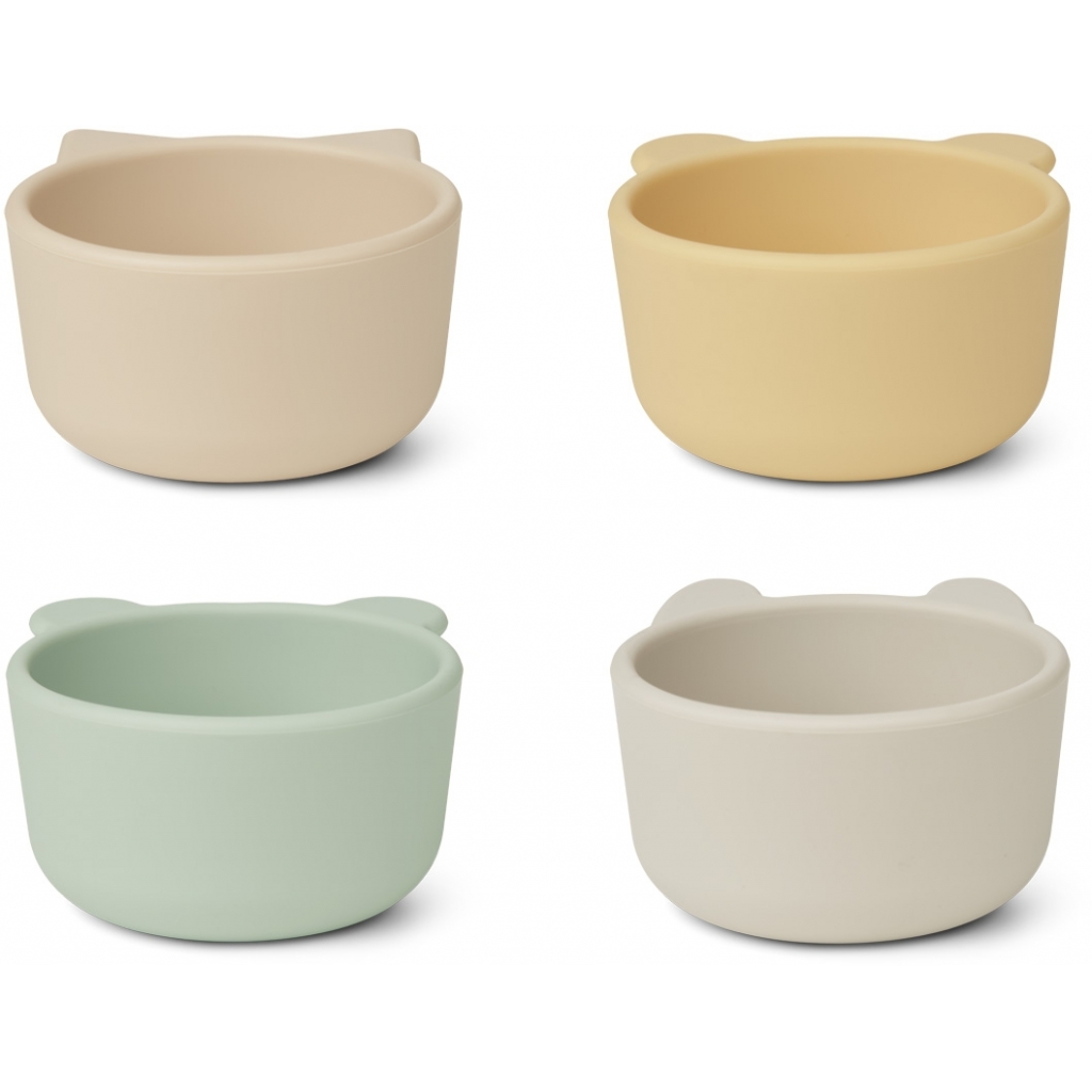 Liewood, 4-pack silicone snack bowl, Malene Apple Blossom mix 