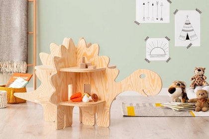 Babylove, floor bookcase for children's room, Stegosaurus
