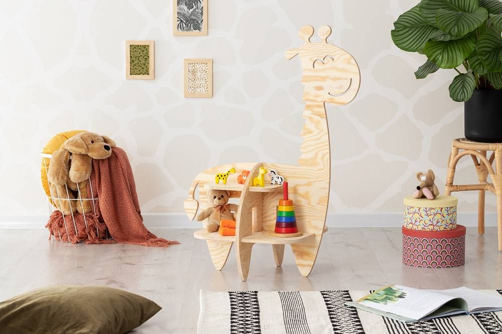 Babylove, golvbokhylla till barnrummet, Giraff 