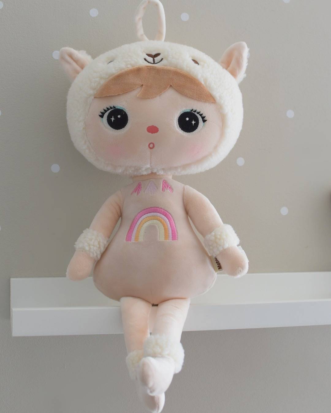 Beige alpaca, large doll with name 
