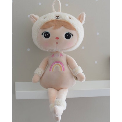 Beige alpaca, large doll with name