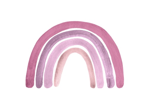 Babylove, little pink rainbow, wall sticker 12 pcs