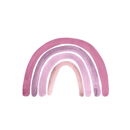 Babylove, little pink rainbow, wall sticker 12 pcs