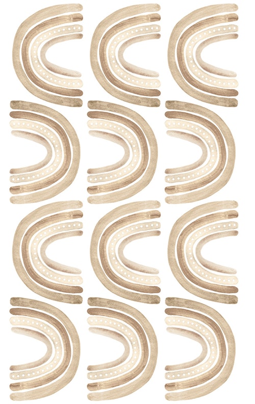 Babylove, little beige rainbow, wall sticker 12 pcs