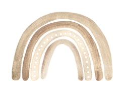 Babylove, beige rainbow, regnbåge väggklistermärke